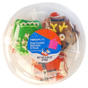 Christmas Iced Peanut Butter Dog Biscuits Wreath Pack